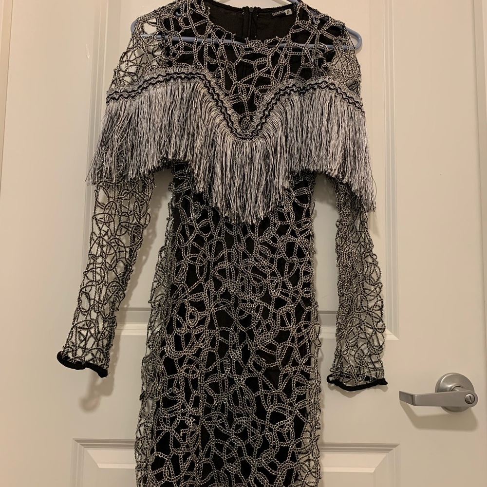 Boohoo Silver dress